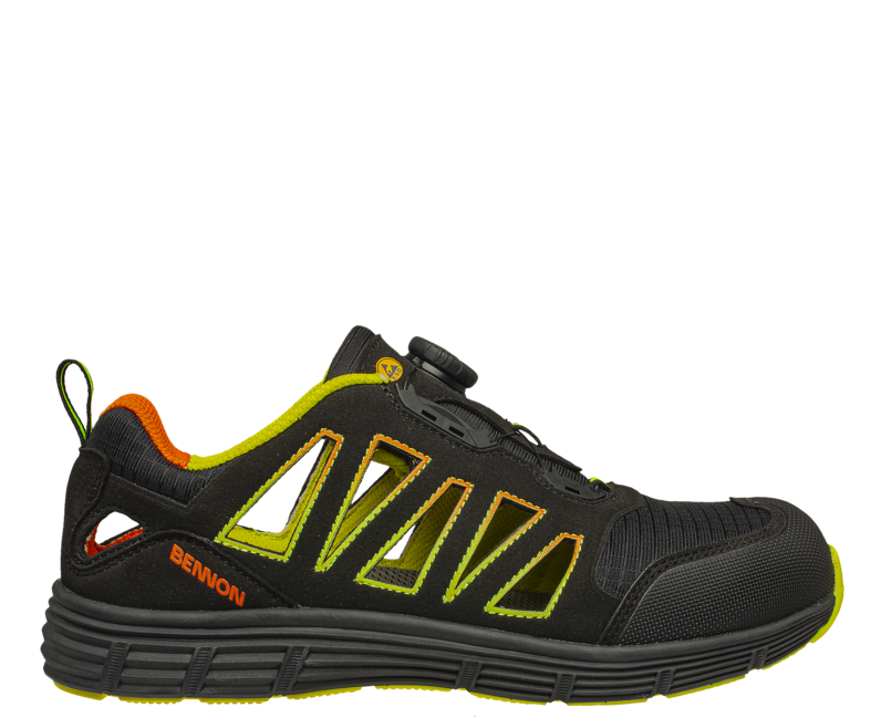 Bennon REBEL S1P ESD ATOP Low Sports Work Shoes, Green