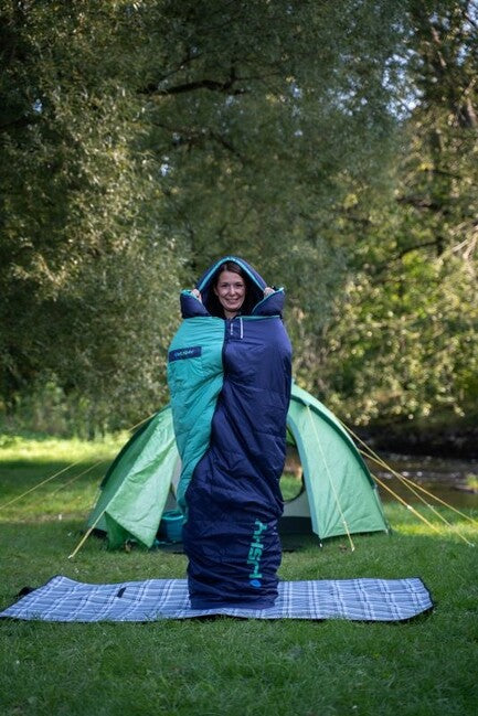 Husky Emotion Synthetic Winter Sleeping Bag -20°C, Navy Blue/Mint