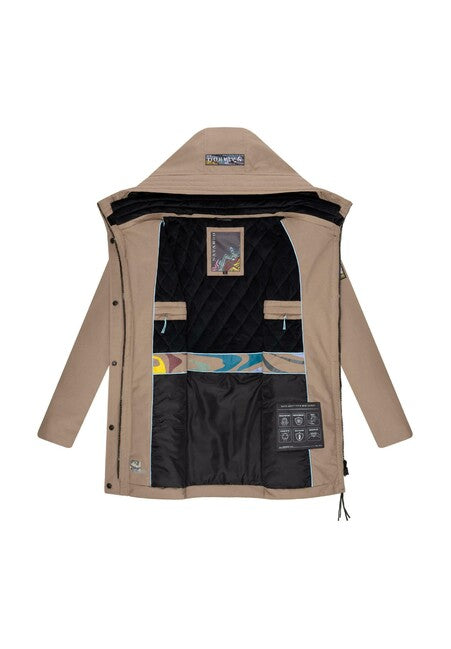 Navahoo Women's Winter Parka with Hood Eishauch, Taupe Grey