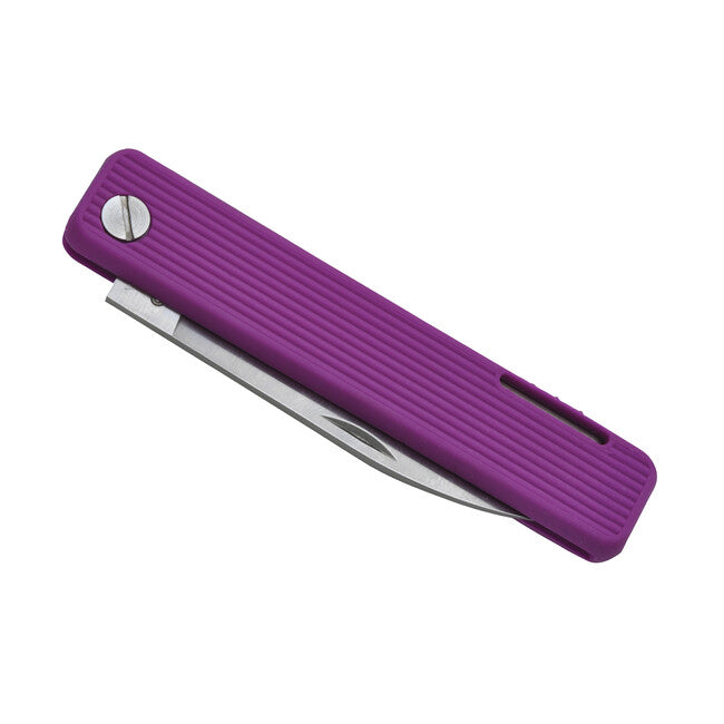 Baladeo ECO353 Papagayo Pocket Knife, 7.5cm Blade, 420 Steel, TPE Handle, Purple
