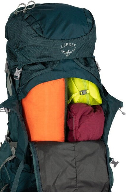 Osprey Ariel Plus 70 Hiking Backpack, Night Jungle Blue