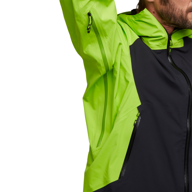 Black Diamond Women's Recon Lt Men's Stretch Shell Ski Jacket, Black-Lime Green