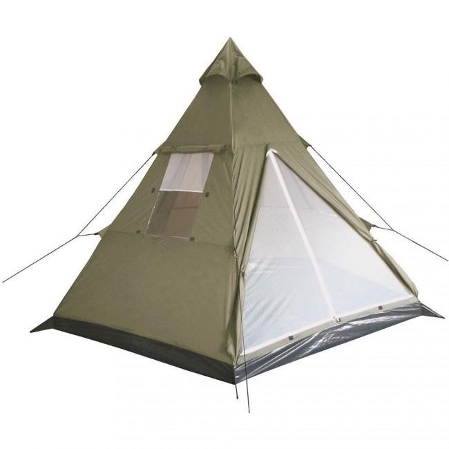 MFH Indian stan Teepee pre 3 osoby olivový 290x270x225 cm