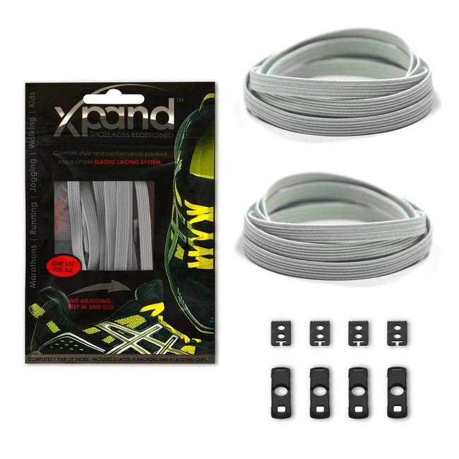 Xpand Elastic Shoe Laces, Steel