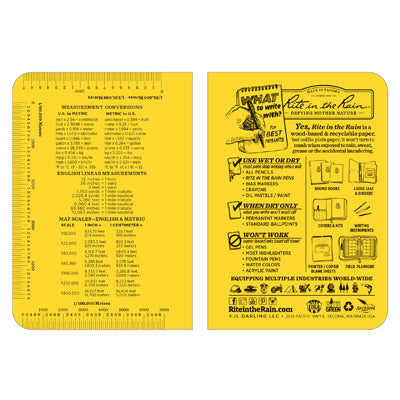 Rite in the Rain Field-Flex All-Weather Notebook, Yellow, No. 374-M