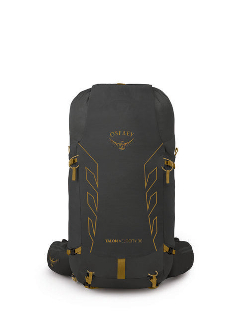 OSPREY turistický batoh TALON VELOCITY 30, dark charcoal/tumbleweed yellw