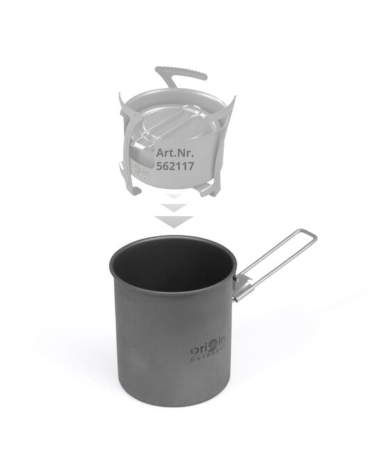 Origin Outdoors Titanium Trekking Pot, 750 ml