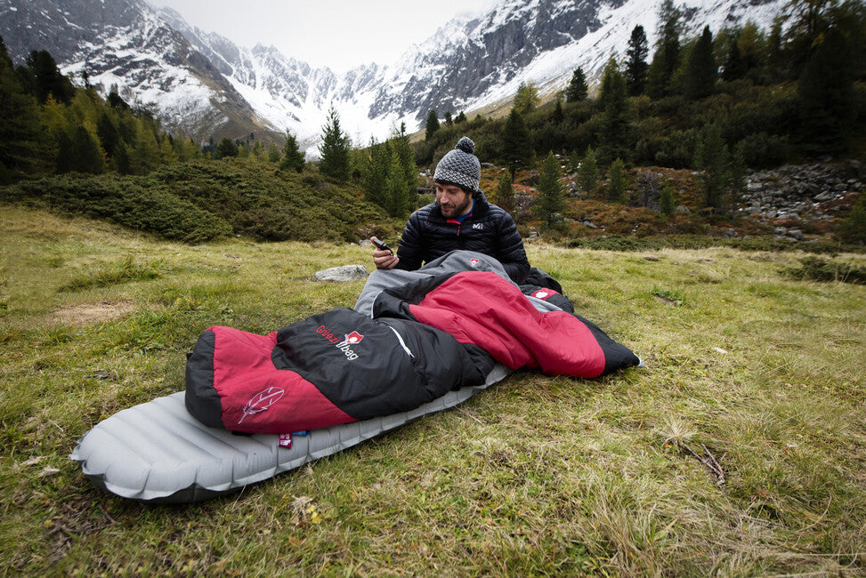 Grüezi-Bag Feater Heated Sleeping Bag Liner with USB Interface, Grey