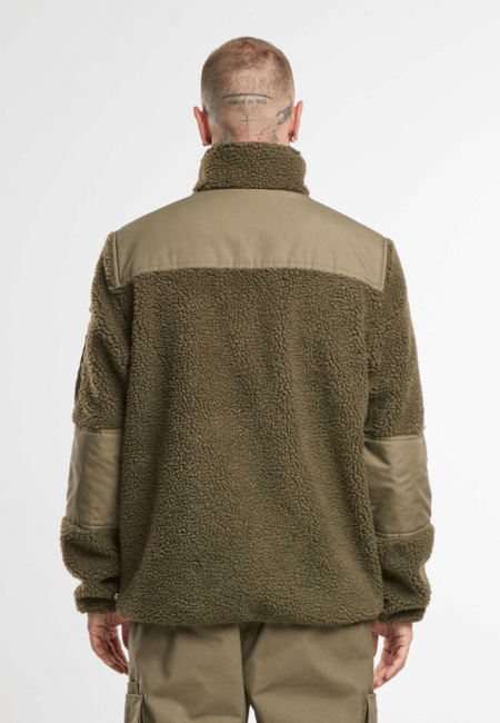 Brandit Ramble Teddyfleece Men's Fleece Jacket, Olive