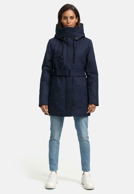Navahoo Women's Winter Parka with Hood Eishauch, Navy Blue