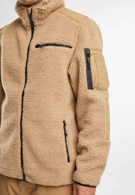 Brandit Ramble Teddyfleece Men's Fleece Jacket, Camel
