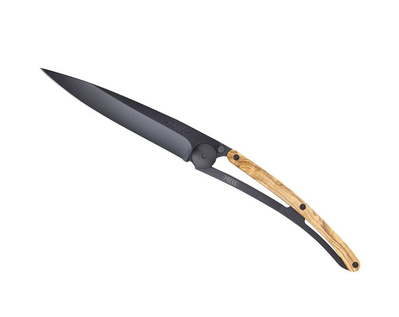 Deejo Folding Knife Black Wood