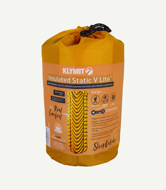 Klymit Isolated Sleeping Pad Static V Lite, Mango Orange