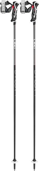 LEKI Carbon 14 3D Downhill Ski Poles, Black/Dark Anthracite/Light Red