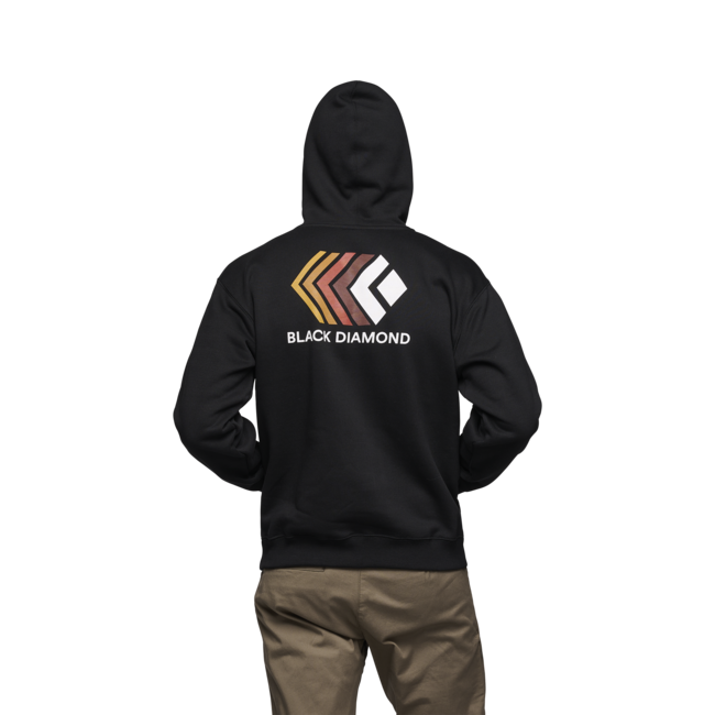 Black Diamond Faded Women's Men's Fleece Hoodie, Black