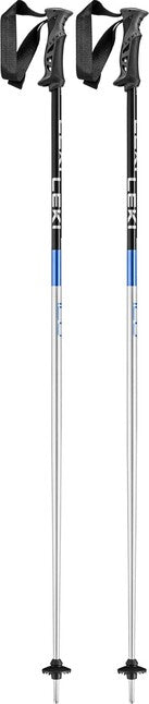 LEKI Rental Classic Ski Poles, Natural Anodized Silver/Black
