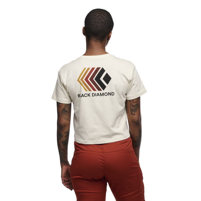 Black Diamond Women's Crop T-Shirt Faded, Off White