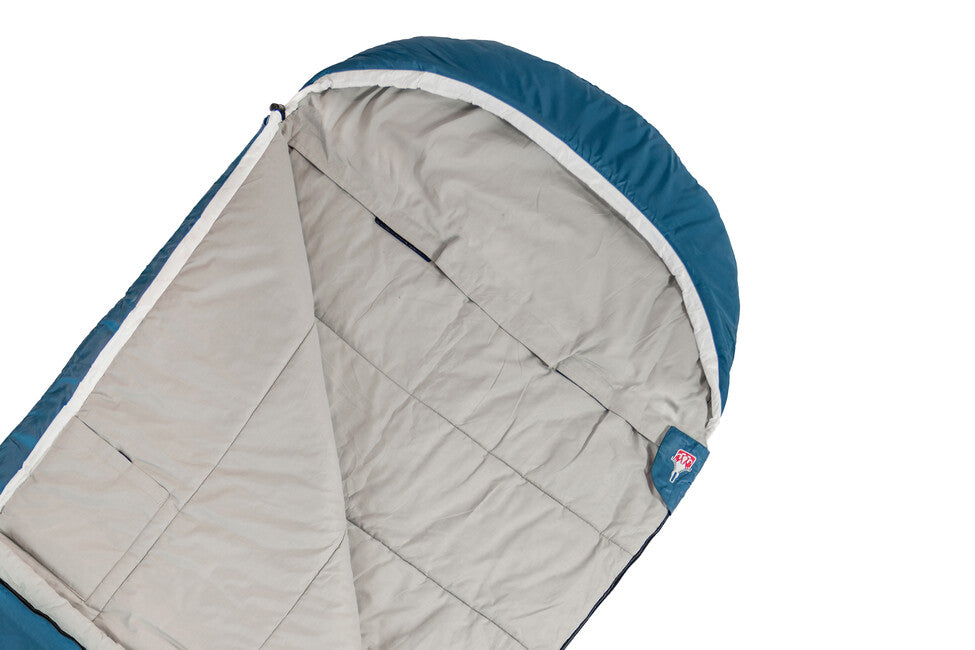 Grüezi-Bag Cotton Comfort Grueezi Spací vak hlboká chrpová modrá vpravo