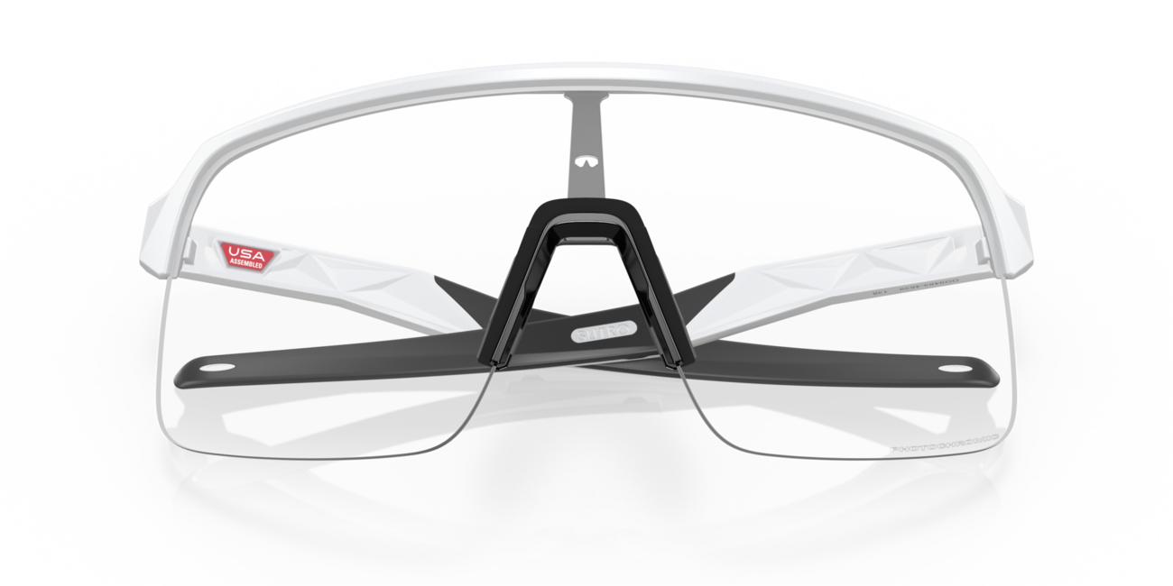 Oakley Sutro Lite Photochromic Sunglasses, Matte White Frame, Clear Photochromic Lenses