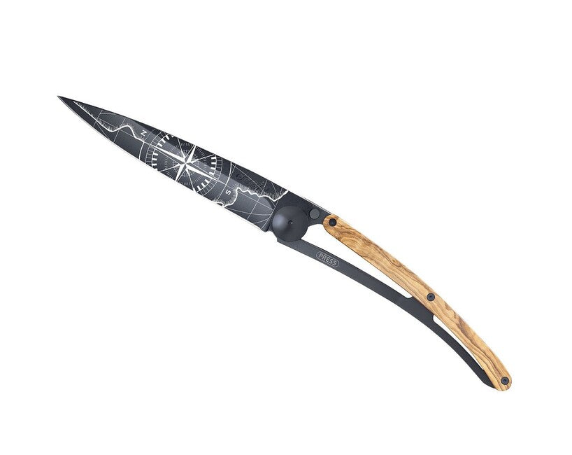 Deejo Giant Folding Knife, Black Incognita