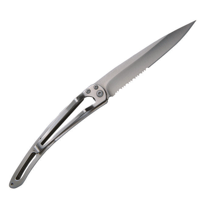 Deejo Serration Titanium Carbon Folding Knife