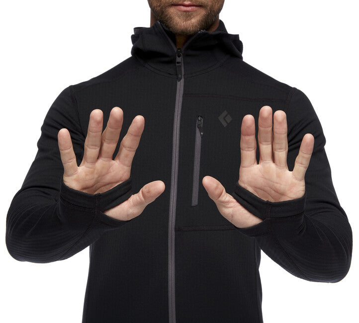 Black Diamond Coefficient Women's Men's Hoodie, Black