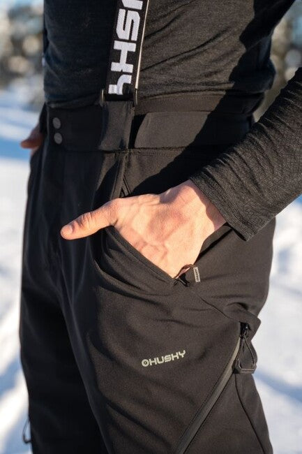 HUSKY Galti Men's Ski Pants, Black