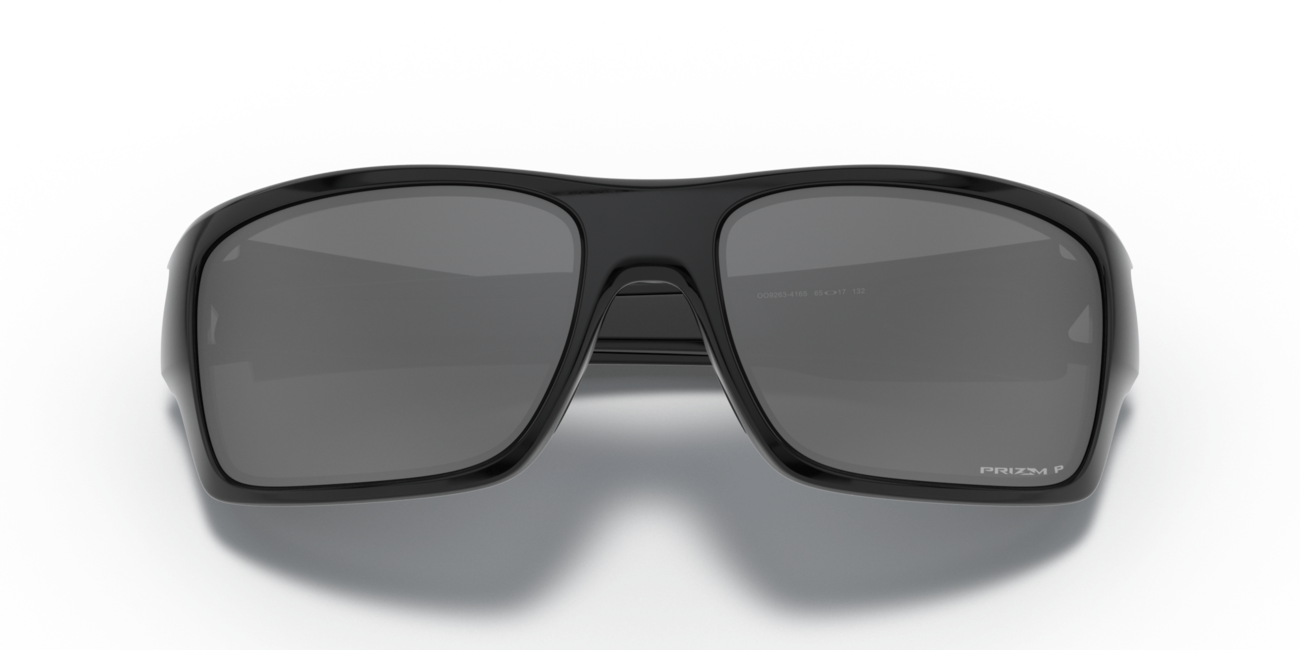 Oakley Turbine Sunglasses 65, Polished Black Frame, Prizm Black Polarized Lenses