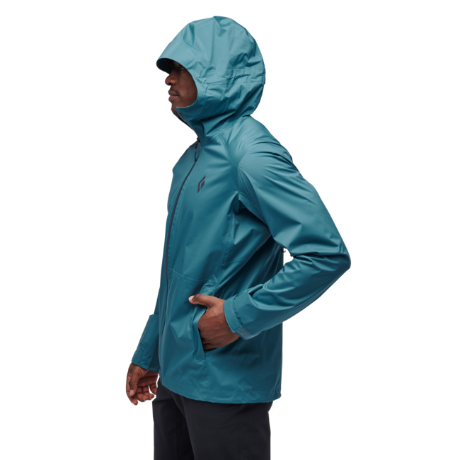 Black Men's Diamond Women's Stormline Stretch Rain Shell, Creek Blue