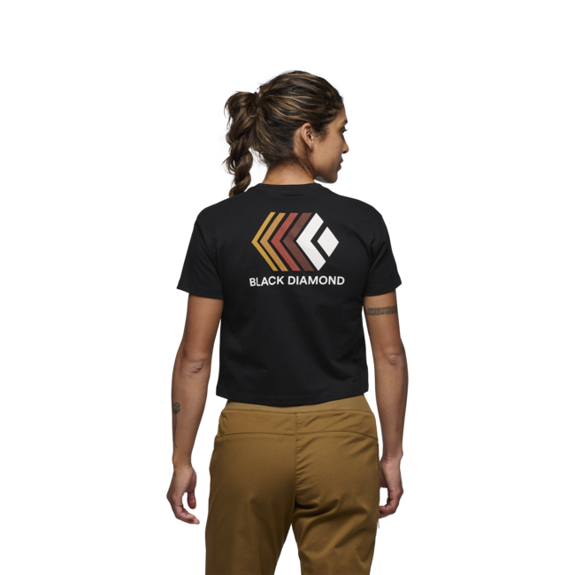Black Diamond Women's Faded Crop T-Shirt, Black