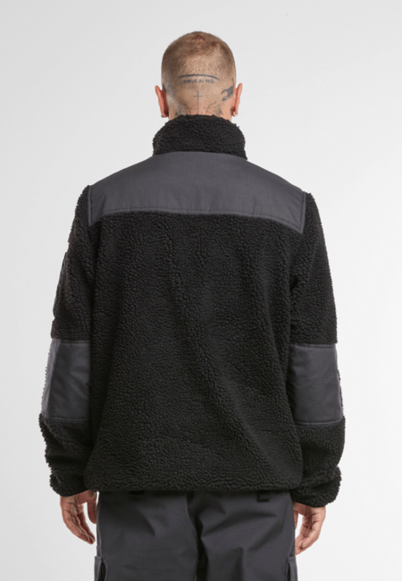 Brandit Pánska flísová bunda Ramble Teddyfleece, čierna