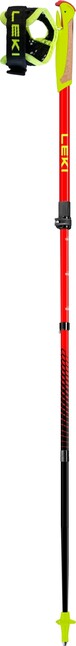 LEKI Ultratrail FX Junior Trail Running Poles, Natural Carbon-Bright Red-Neon Yellow, 95-110 cm