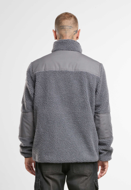 Brandit Pánska flísová bunda Ramble Teddyfleece, antracitová