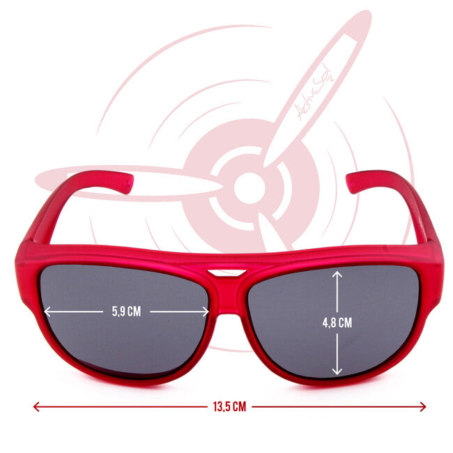 ActiveSol El Aviador Fitover Children's Polarized Sunglasses, Red