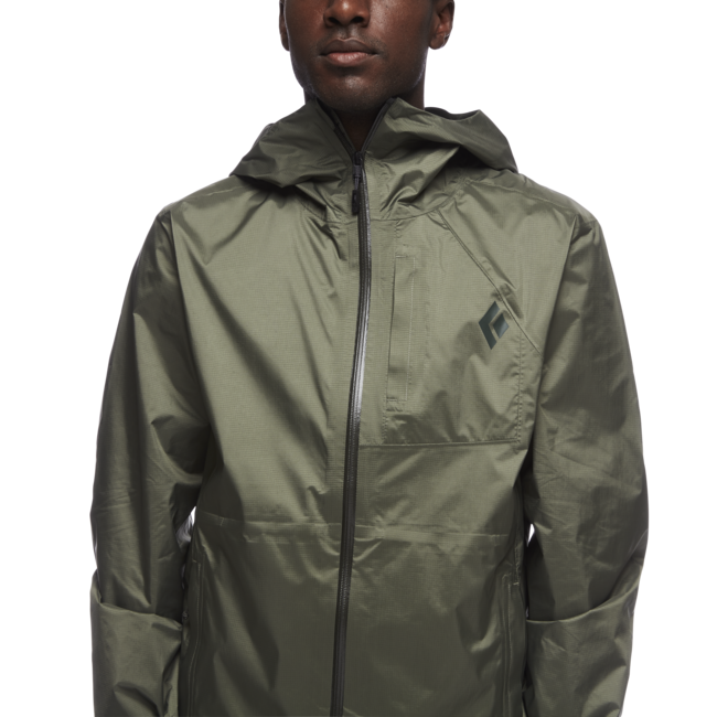 Black Diamond Treeline Rain Shell Women's Men's Jacket, Tundra