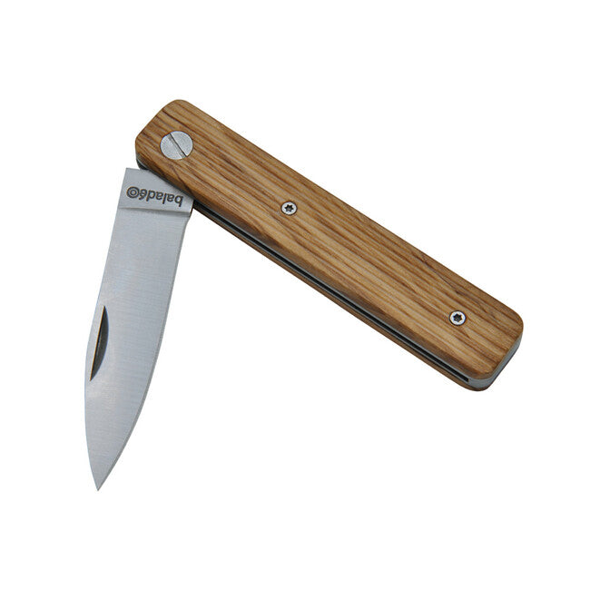 Baladeo ECO331 Papagayo Pocket Knife, 7.5cm Blade, 420 Steel, Olive Wood Handle