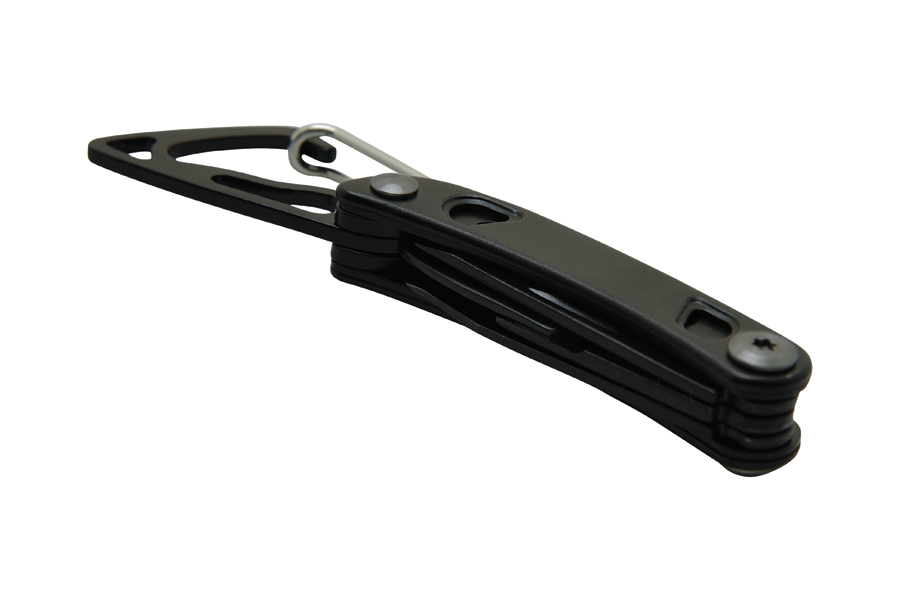 Baladeo ECO205 Tech Multifunctional Mini Knife, 5 Functions, Black