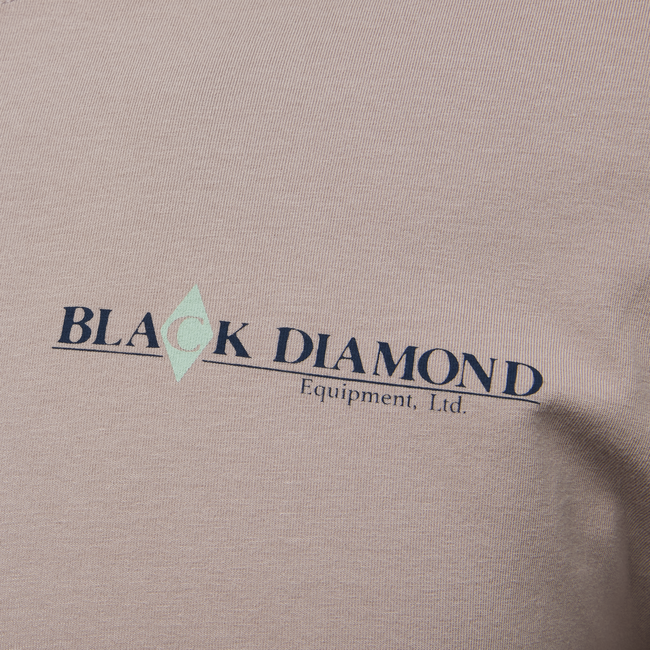 Black Diamond Heritage Wordmark Men's Long Sleeve Shirt, Pale Mauve