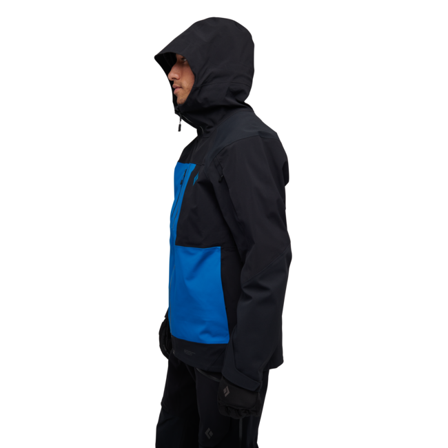 Black Diamond Women's Recon Stretch Pro Men's Shell Ski Jacket, Black-Kingfisher
