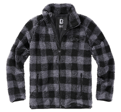 Brandit Teddyfleece Μπουφάν Fleece, Μαύρο/Γκρι