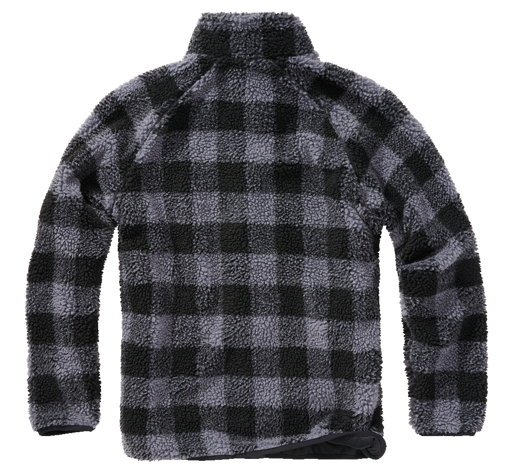 Brandit Teddyfleece bunda flísová, čierna/sivá