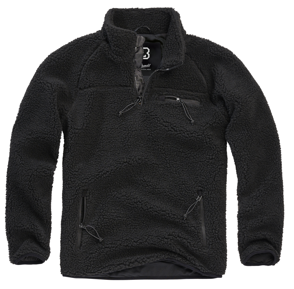 Brandit Teddyfleece Troyer bunda flísová, čierna