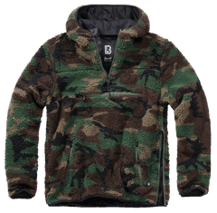 Brandit Worker Teddyfleece Fleece Pullover, Woodland