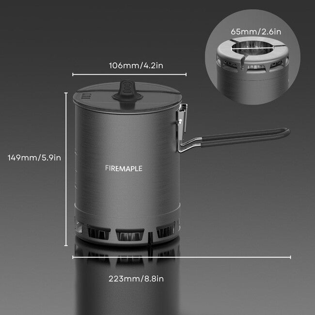 Fire Maple Petrel Ultralight Aluminum Pot with Lid, 600ml