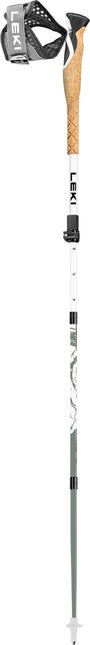 LEKI Cross Trail FX Superlite Trekking Poles, White-Envy Green-Black, 110-130 cm
