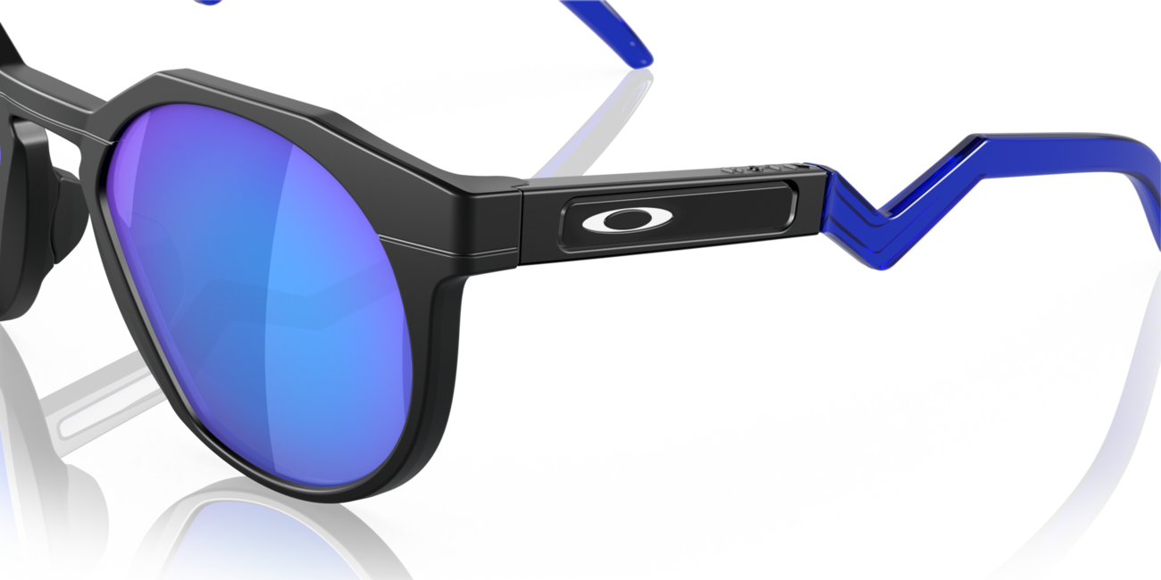 Oakley HSTN Sunglasses, Matte Black Frame, Prizm Sapphire Polar Lenses, 52