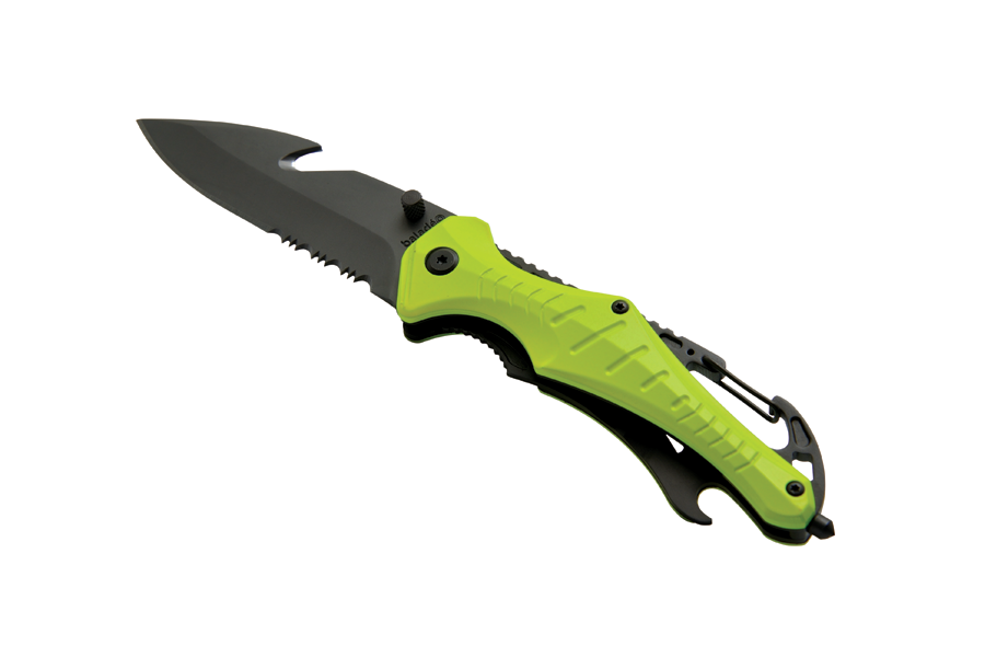 Baladeo ECO201 Emergency Rescue Knife, Reflective Yellow