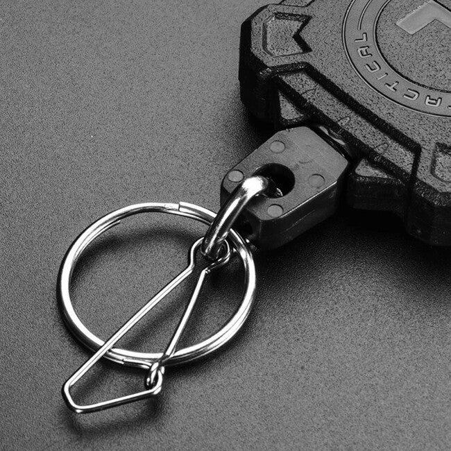 Leguon Karabiner with Steel Rope Keyhex, Black
