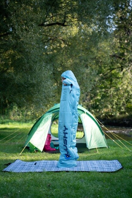 HUSKY Majesty Ladies Synthetic 3-Season Women's Sleeping Bag -10, Light Blue
