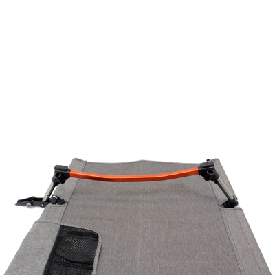 BasicNature Camping Bed Elevated 190 cm, Grey